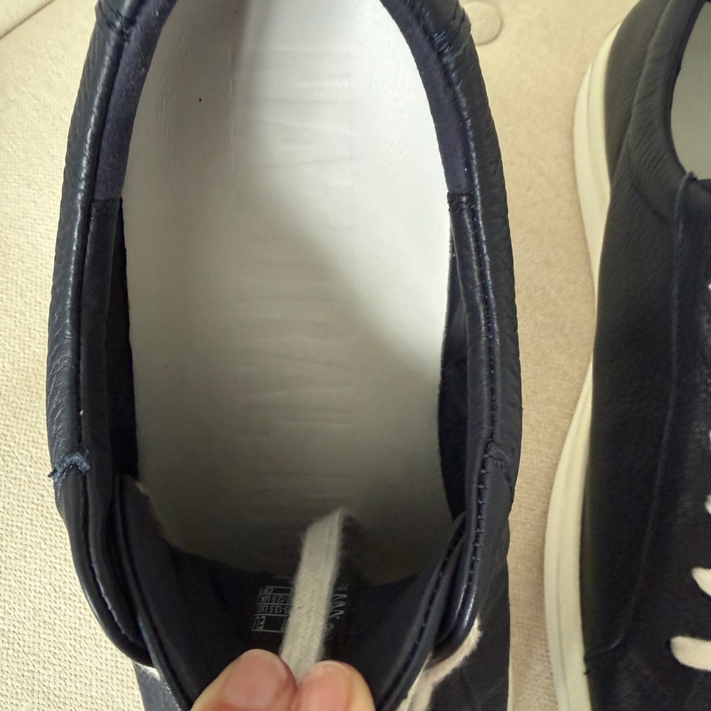 Ecco Men's Navy Leather Sneakers - Picture 5 of 9